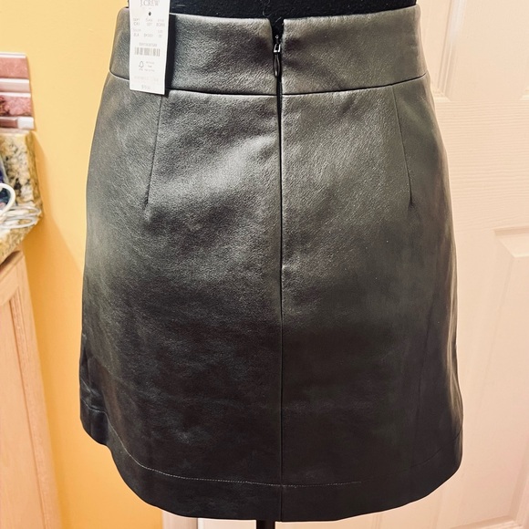 J. Crew NWT black faux Leather Aline Skirt women’s size 00 - Picture 11 of 11